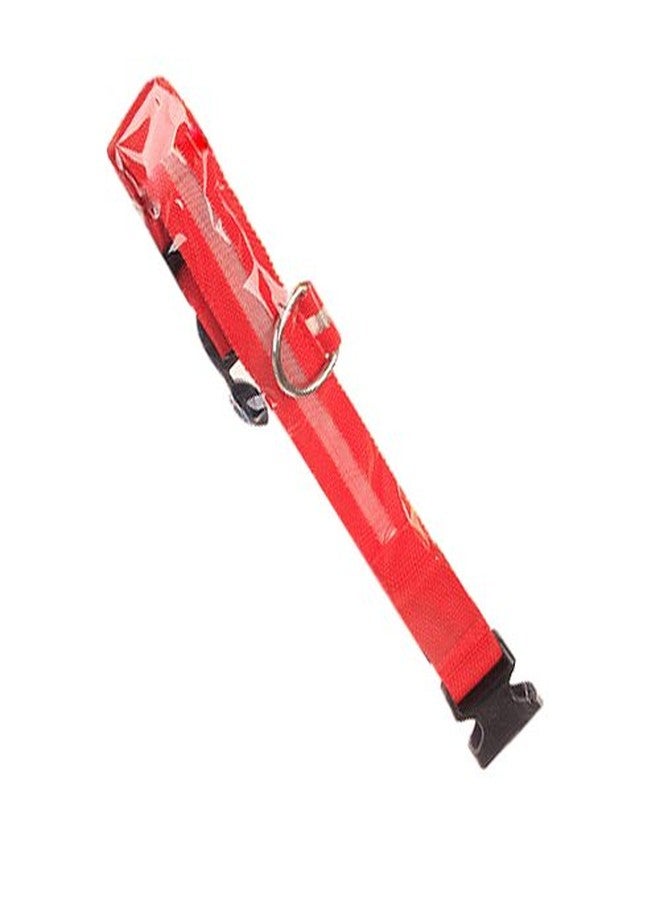 Futaba Nylon Pet Glow in Dark LED Collar Night Safety - Red -Small - Image 5